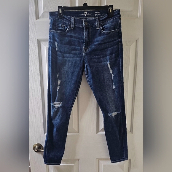7 FOR ALL MAN KIND Gwenevere Ankle Jeans Size 31 Inseam 27" - Picture 2 of 6